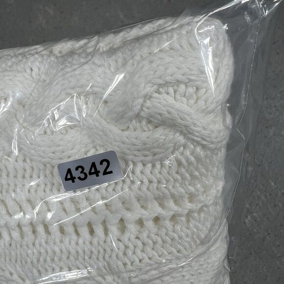 Lauren Ralph Lauren Round Neck Cable Knit Sweater Women’s Large Petite PL White - Picture 9 of 9